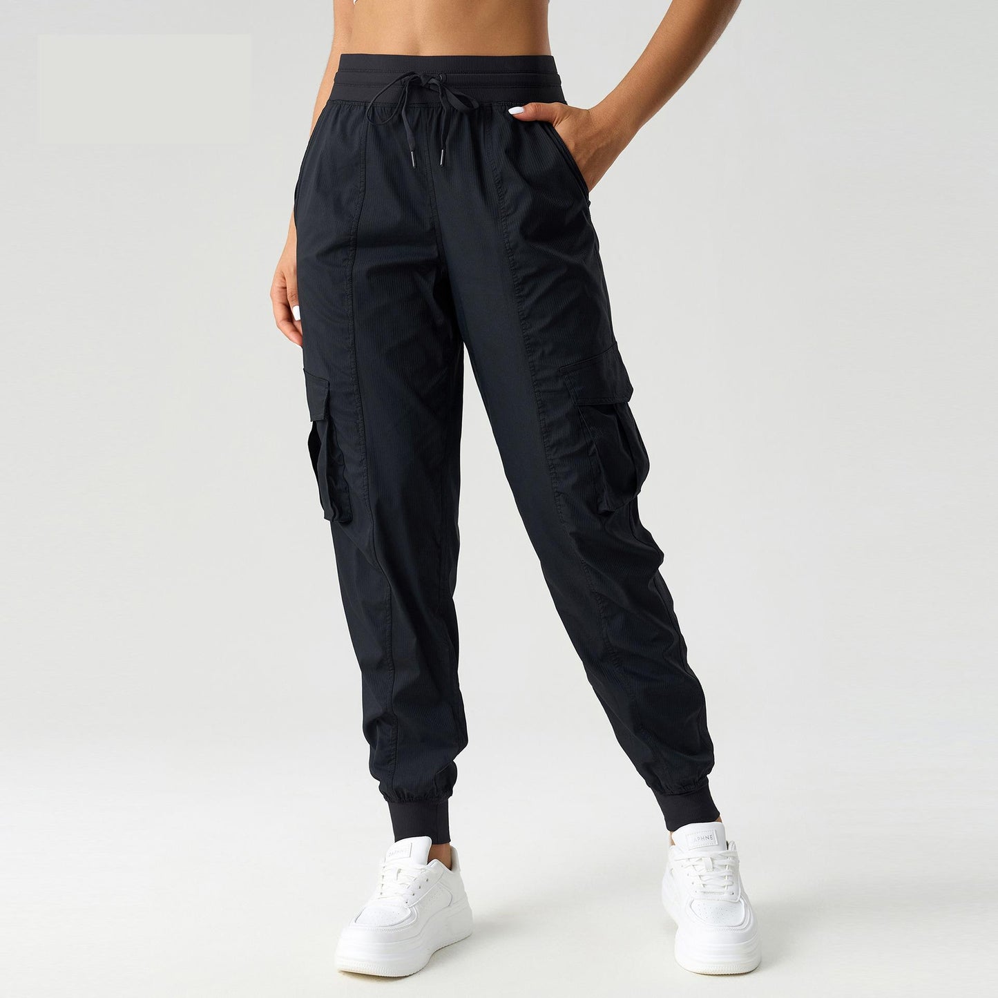 Lightweight Quick Drying Breathable Exercise Workout Pants Women Outdoor Casual Loose Mid Waist Ankle Banded Working Pants - ALTARIA