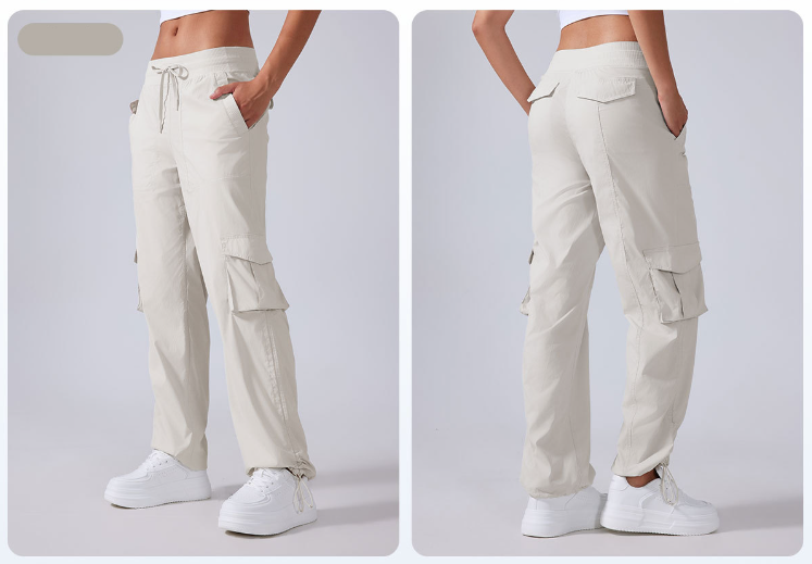 Outdoor Running Exercise Pants Lightweight Fitness Pants Multi Pocket Wide Leg Workwear Casual Pants - ALTARIA