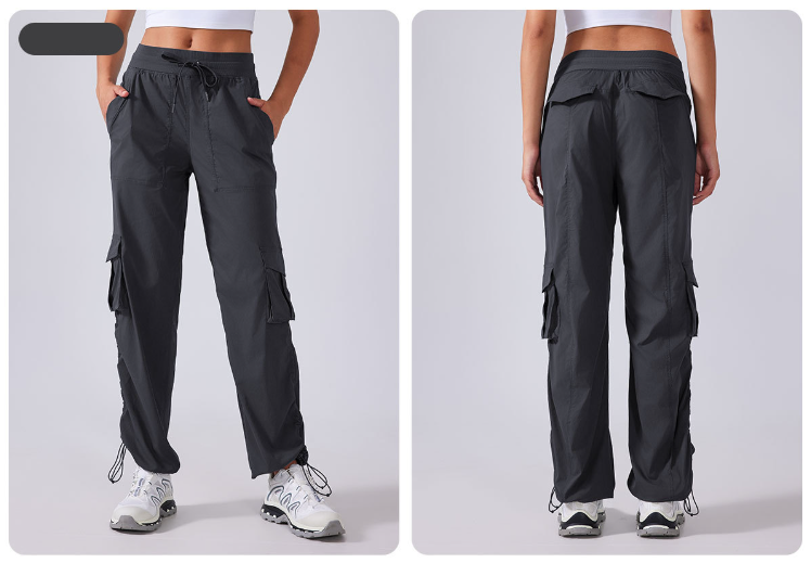 Outdoor Running Exercise Pants Lightweight Fitness Pants Multi Pocket Wide Leg Workwear Casual Pants - ALTARIA