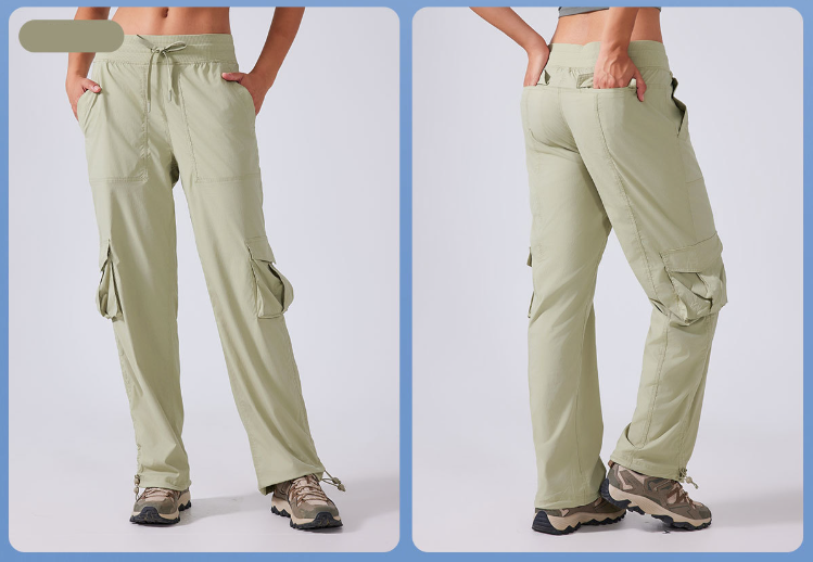 Outdoor Running Exercise Pants Lightweight Fitness Pants Multi Pocket Wide Leg Workwear Casual Pants - ALTARIA