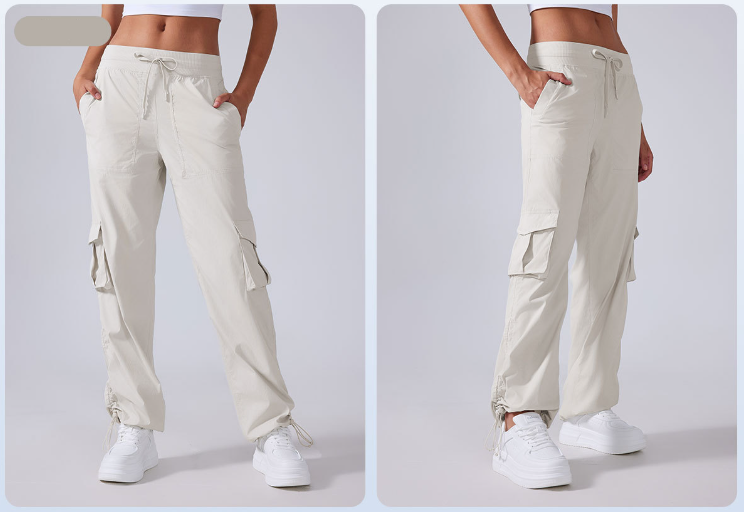 Outdoor Running Exercise Pants Lightweight Fitness Pants Multi Pocket Wide Leg Workwear Casual Pants - ALTARIA