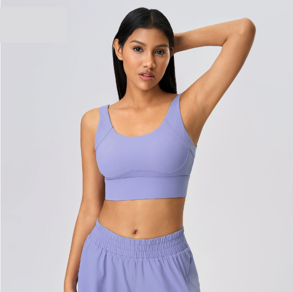 Push up Breast Holding Semi Fixed Yoga Bra Anti-Shock Anti SAG Four Row Buckle Sports Underwear Women - ALTARIA
