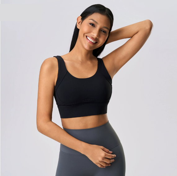 Push up Breast Holding Semi Fixed Yoga Bra Anti-Shock Anti SAG Four Row Buckle Sports Underwear Women - ALTARIA