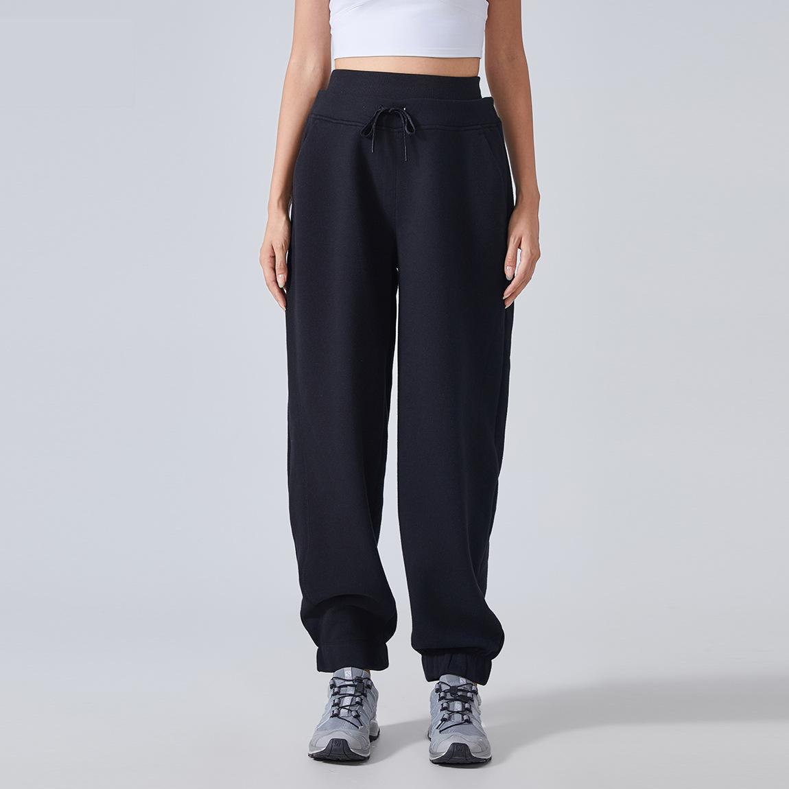 5544Autumn Winter Fleece lined Thermal Workout Pants Women All Matching Casual Sweatpants Loose Tappered Fitness Yoga Pants - ALTARIA