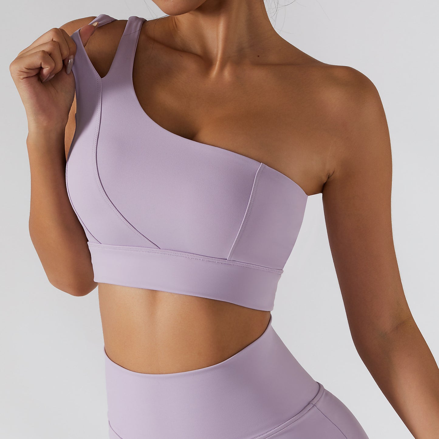 One Piece Rib Shoulder Yoga Beauty Back Bra Elastic Shockproof Sports Underwear for Women Running Workout Vest - ALTARIA