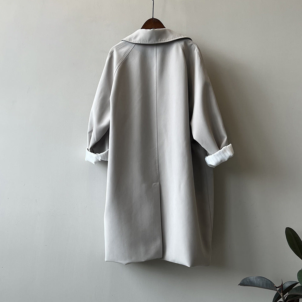 Korean Casual Trench Coat Women Spring Loose All Match Mid Length Coat - ALTARIA