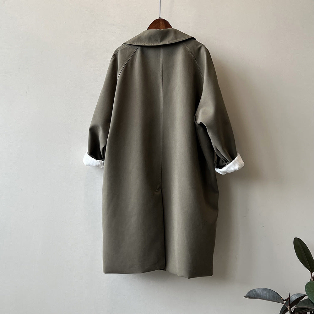 Korean Casual Trench Coat Women Spring Loose All Match Mid Length Coat - ALTARIA