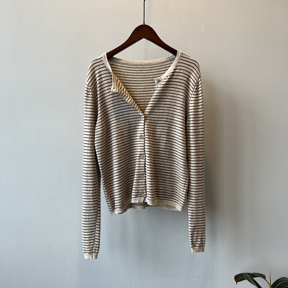 Coffee color with stripes