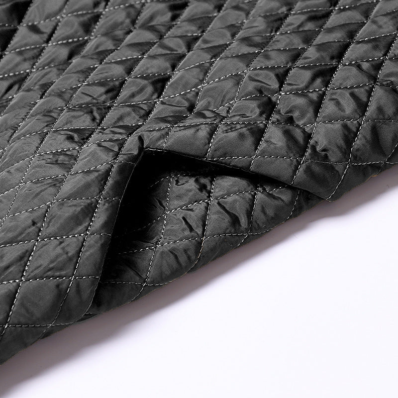 plus Size Cotton Clothes Autumn Winter Polo Collar Long Sleeve Straight Back Breasted Quilted Casual Coat for Women - ALTARIA