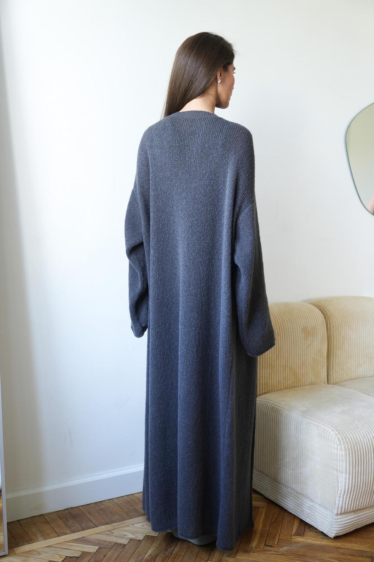 Autumn Winter Lengthened Blouse Women Mohair Knitted Hollow Out Cutout Out Sweater Cardigan Advanced Inverness - ALTARIA