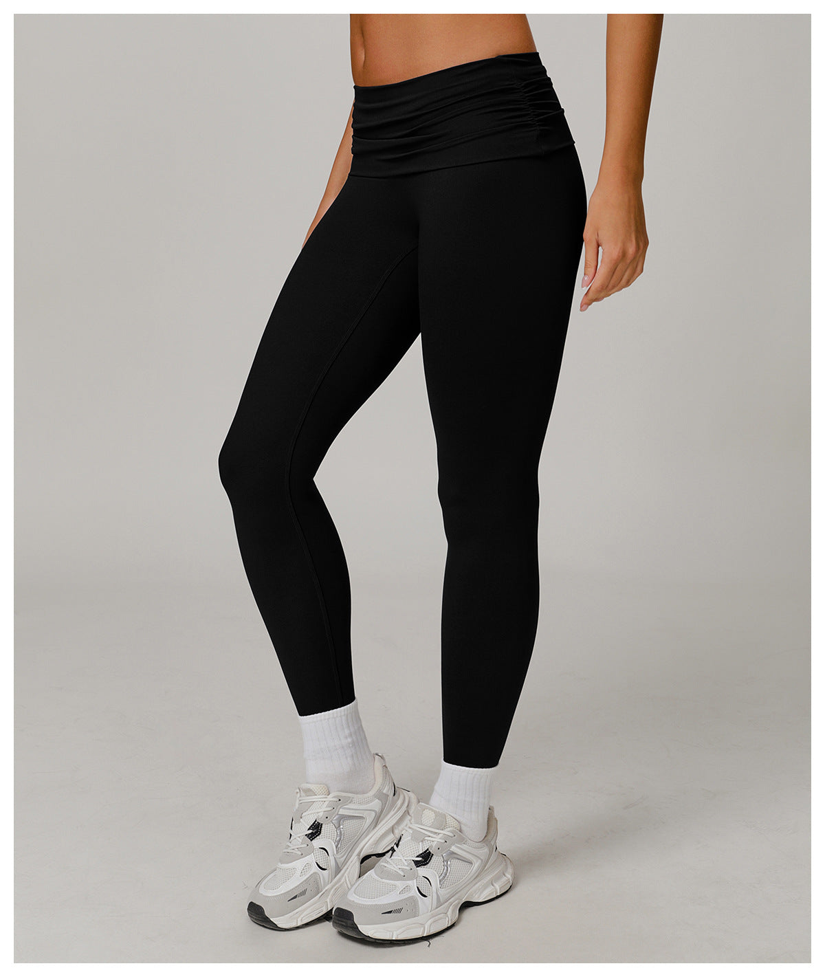 Folding High Waist Yoga Pants Women Cloud Feeling Belly Contracting Hip Lifting Sports Pants Casual All Matching Exercise Workout Pants - ALTARIA