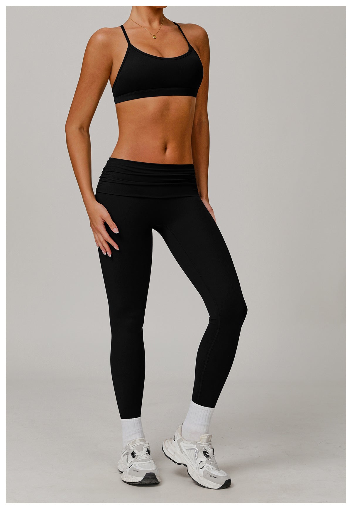 Folding High Waist Yoga Pants Women Cloud Feeling Belly Contracting Hip Lifting Sports Pants Casual All Matching Exercise Workout Pants - ALTARIA