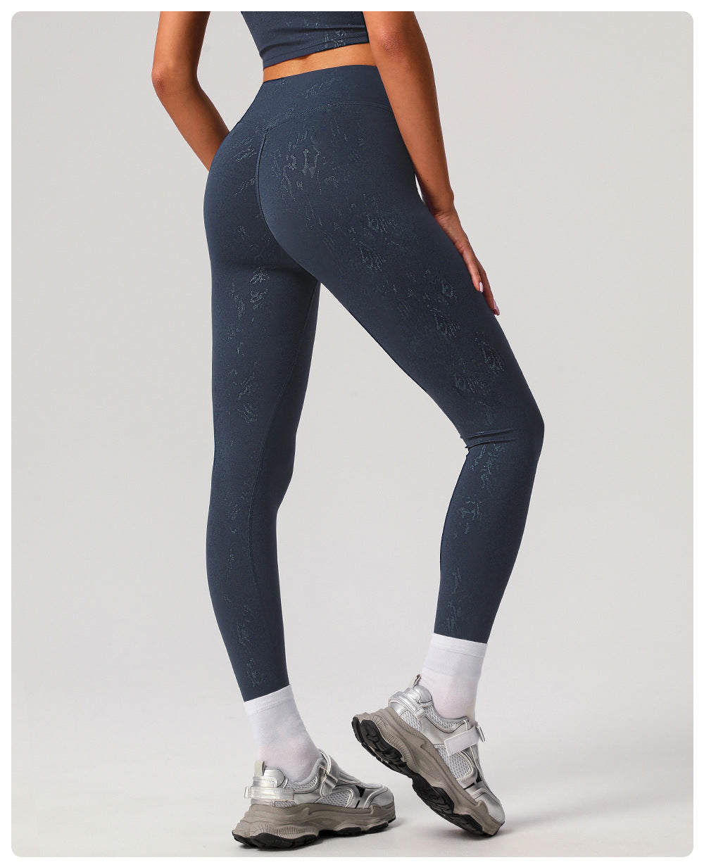 High Waist Silver Casual Yoga Pants Women Running Quick Drying Nude Feel Trousers Outer Wear Slimming Sports Trousers - ALTARIA