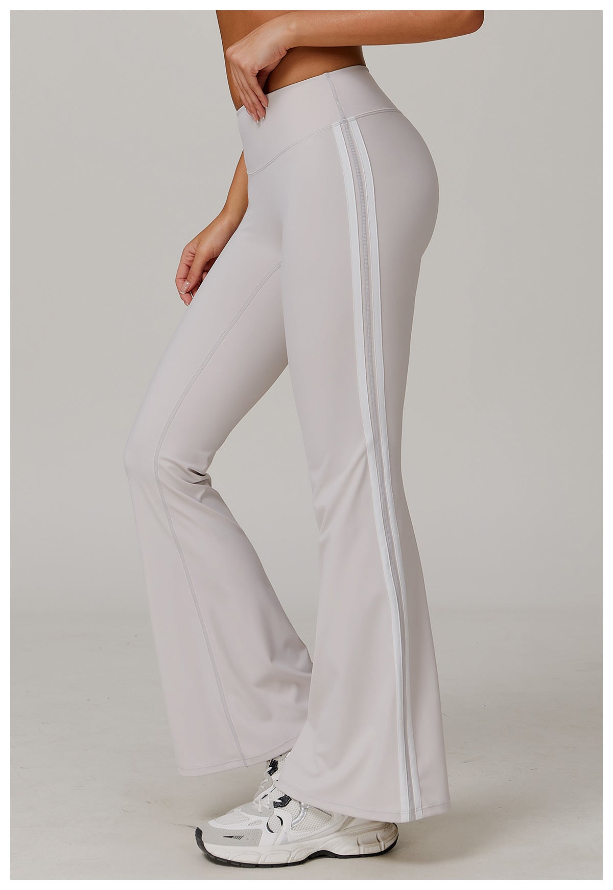 Nude Feel Sports Trousers Slightly Stretch Slimming Wide Leg Fitness Pants Quick Dry Casual Running Bell Bottom Pants - ALTARIA