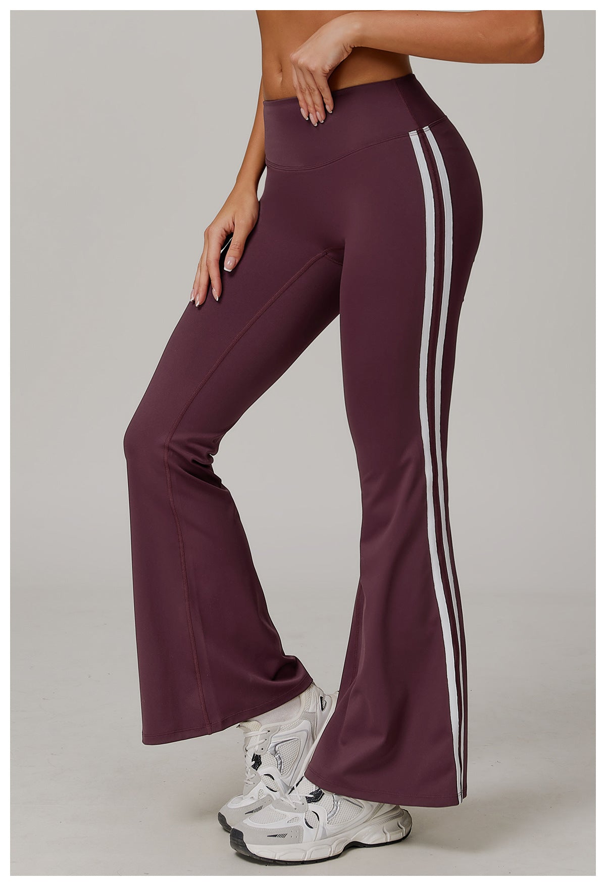 Nude Feel Sports Trousers Slightly Stretch Slimming Wide Leg Fitness Pants Quick Dry Casual Running Bell Bottom Pants - ALTARIA