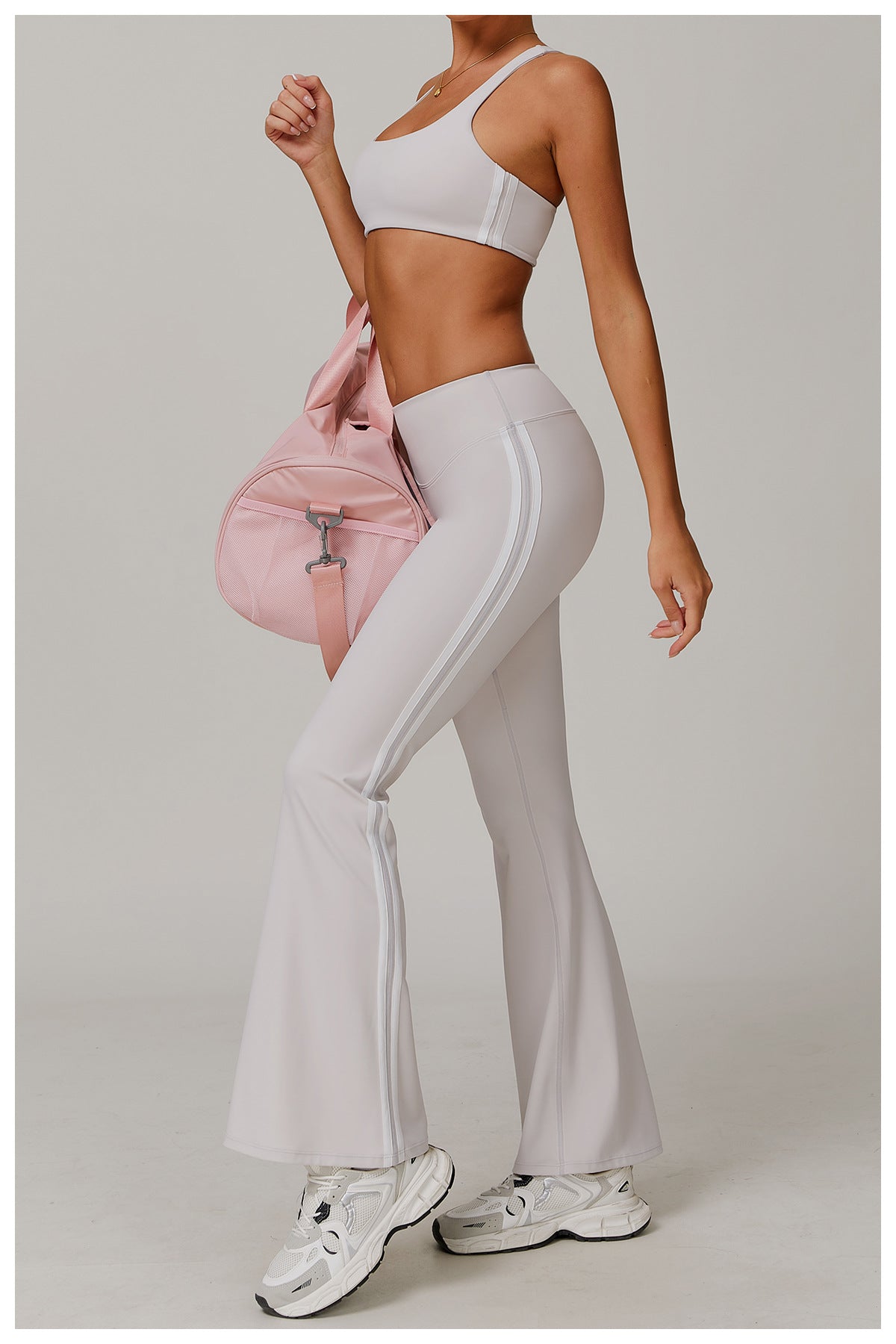 Nude Feel Sports Trousers Slightly Stretch Slimming Wide Leg Fitness Pants Quick Dry Casual Running Bell Bottom Pants - ALTARIA