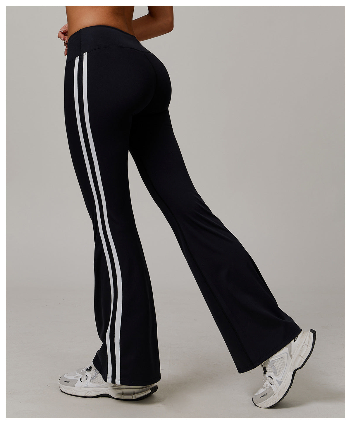 Nude Feel Sports Trousers Slightly Stretch Slimming Wide Leg Fitness Pants Quick Dry Casual Running Bell Bottom Pants - ALTARIA