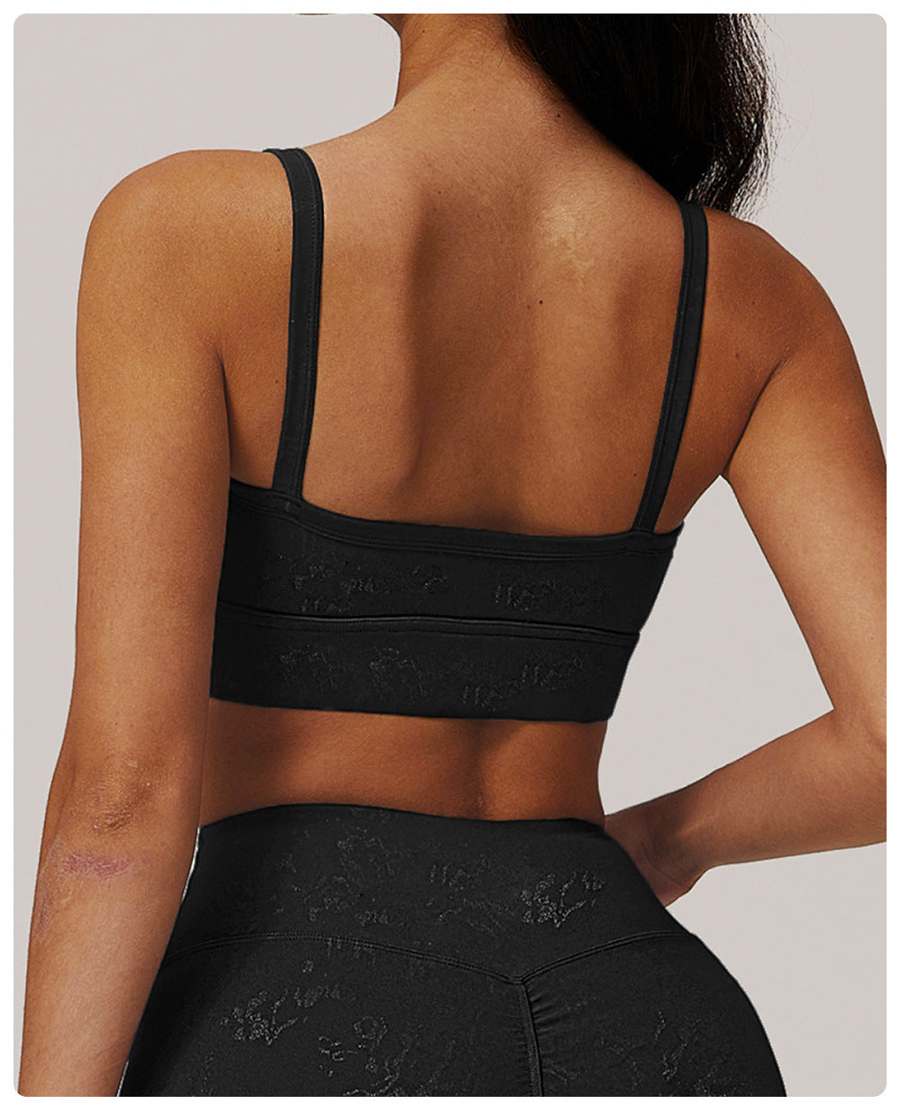 Silver Beauty Back Exercise Bra Shockproof Sports Running Push up Double Shoulder Strap Underwear Workout Yoga Bra Women - ALTARIA