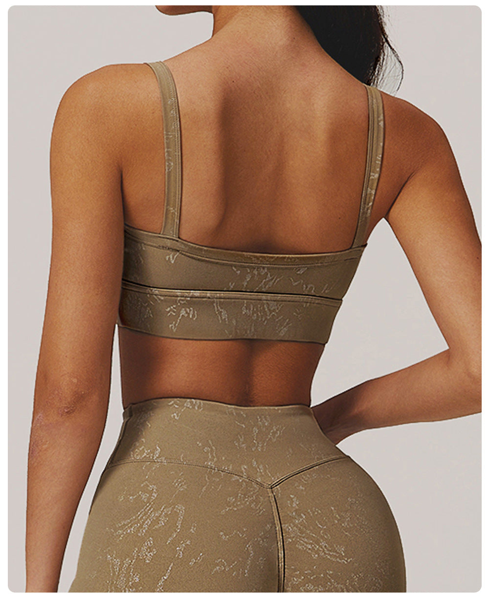 Silver Beauty Back Exercise Bra Shockproof Sports Running Push up Double Shoulder Strap Underwear Workout Yoga Bra Women - ALTARIA