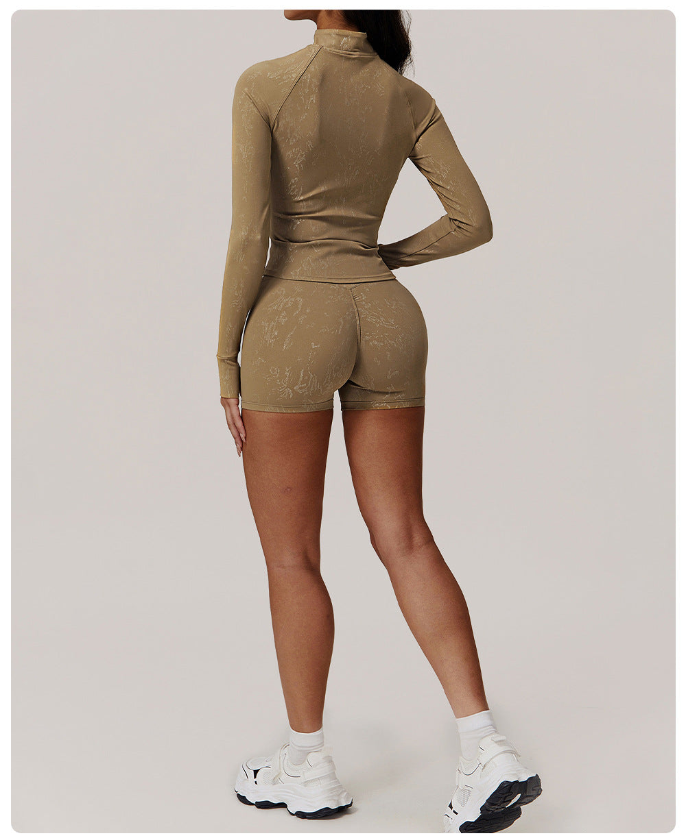 Silver Quick Drying Tight Long Sleeve Running Top Breathable Nude Feel Training Fitness Yoga Wear Coat Women - ALTARIA