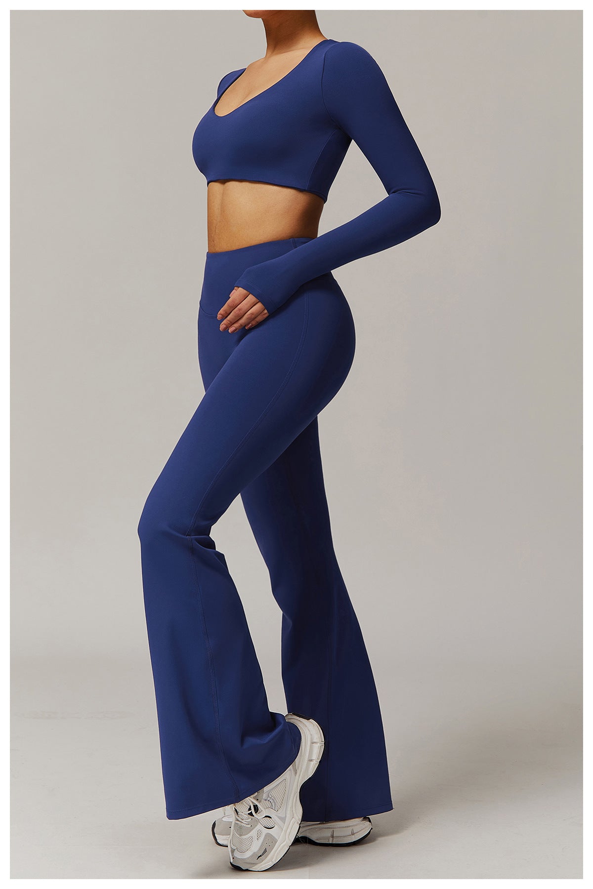 Skinny Yoga Pants Women Slightly Wide Leg Running Exercise Pants High Waist Workout Bell Bottom Pants - ALTARIA