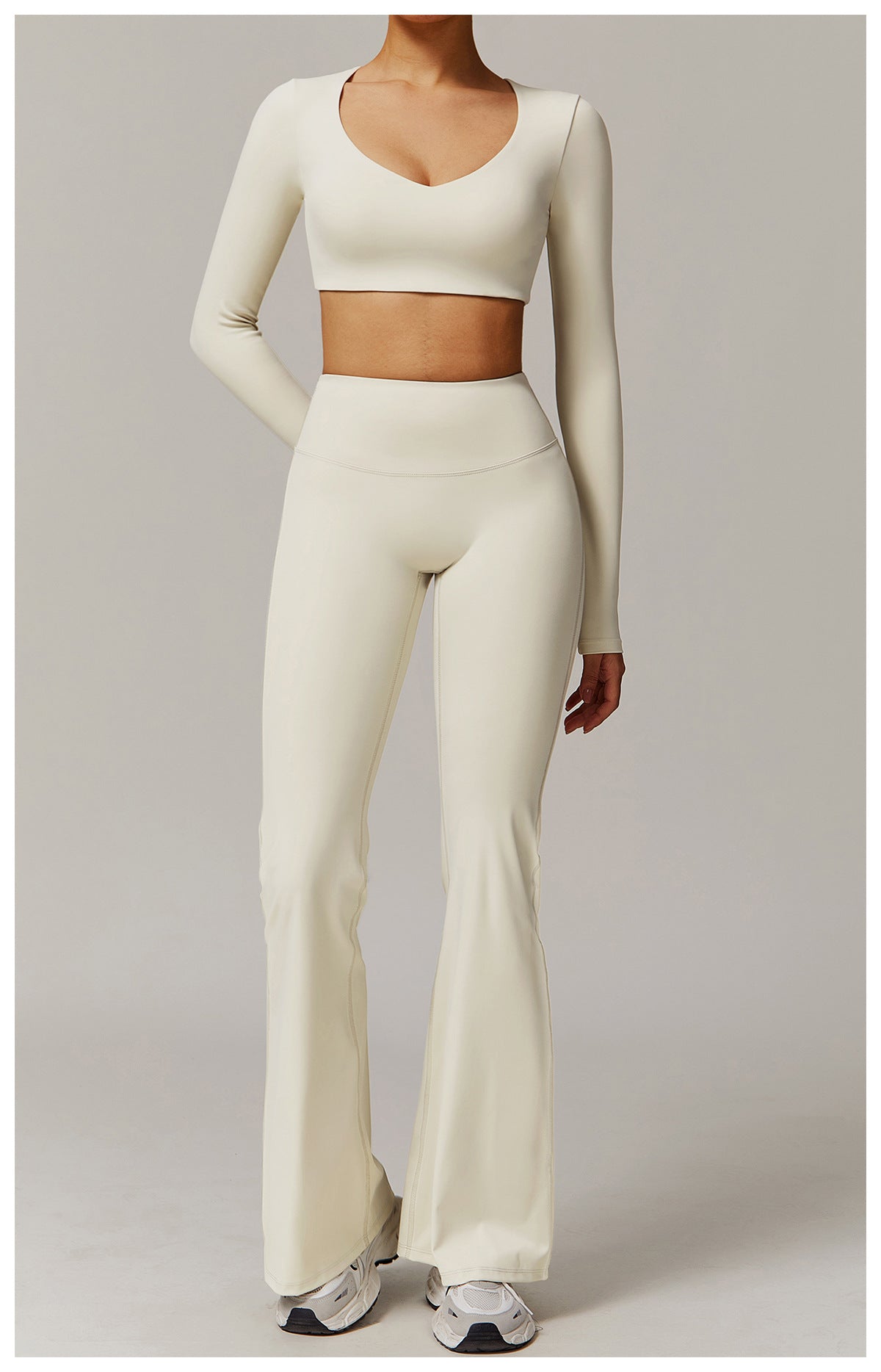 Skinny Yoga Pants Women Slightly Wide Leg Running Exercise Pants High Waist Workout Bell Bottom Pants - ALTARIA