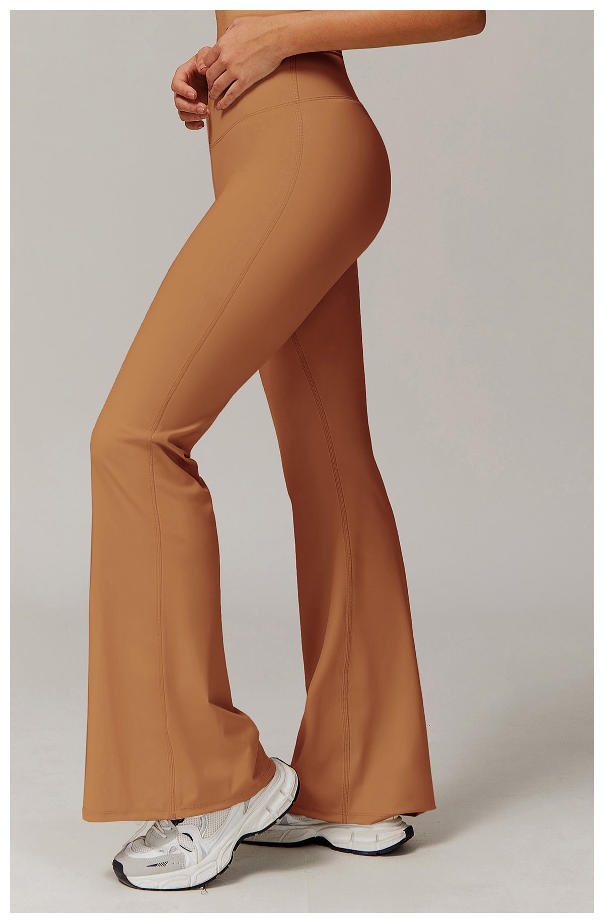 Skinny Yoga Pants Women Slightly Wide Leg Running Exercise Pants High Waist Workout Bell Bottom Pants - ALTARIA