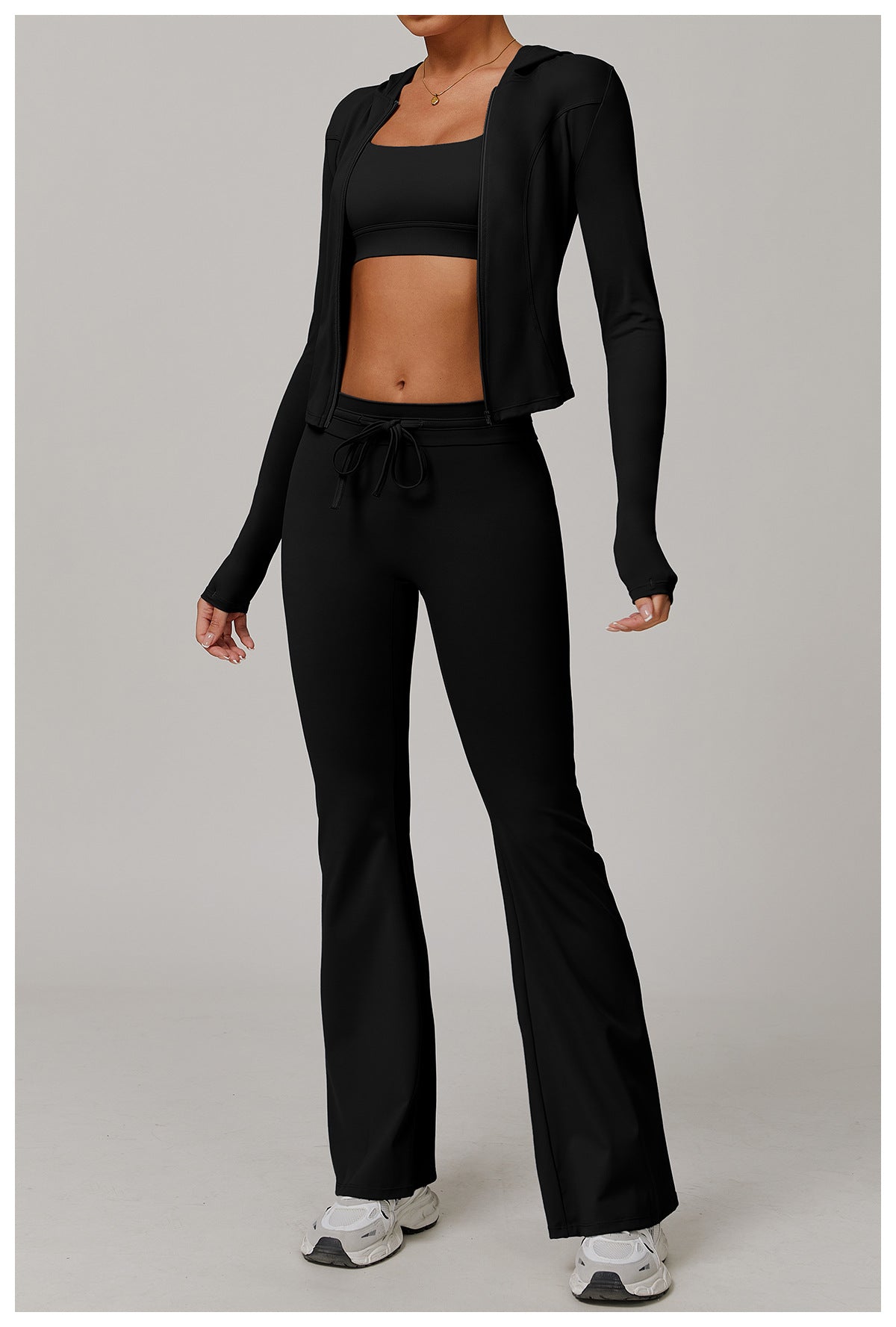 Sun Protection Sports Bell Bottom Pants High Waist Drawstring Design Bootcut Trousers UV Proof Breathable Cool Pants - ALTARIA