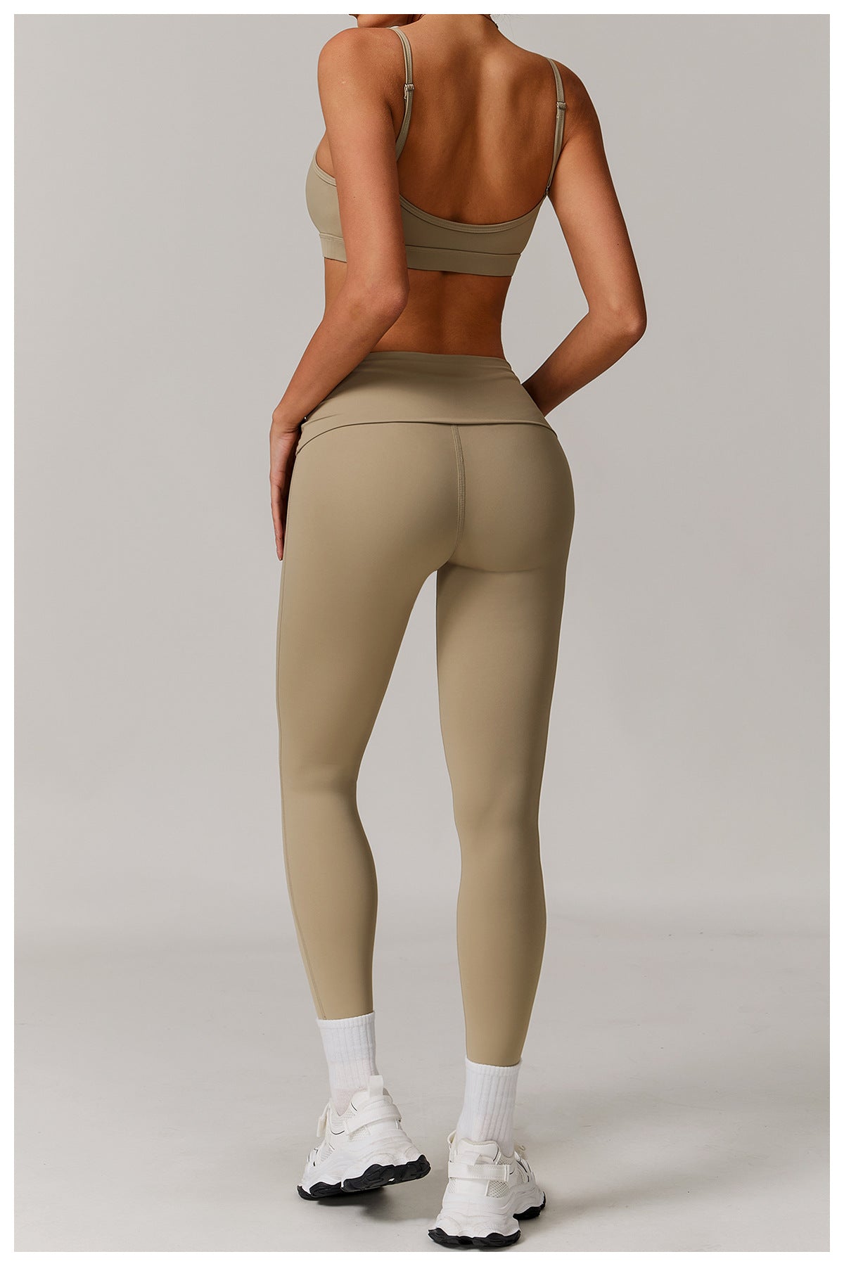 Sustainable Recycled Turn Waist Folding Head Tight High Waist Yoga Pants Hip Lifting Outdoor Casual Sports Pants - ALTARIA