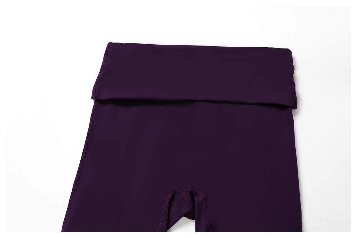 Sustainable Recycled Turn Waist Folding Head Tight High Waist Yoga Pants Hip Lifting Outdoor Casual Sports Pants - ALTARIA