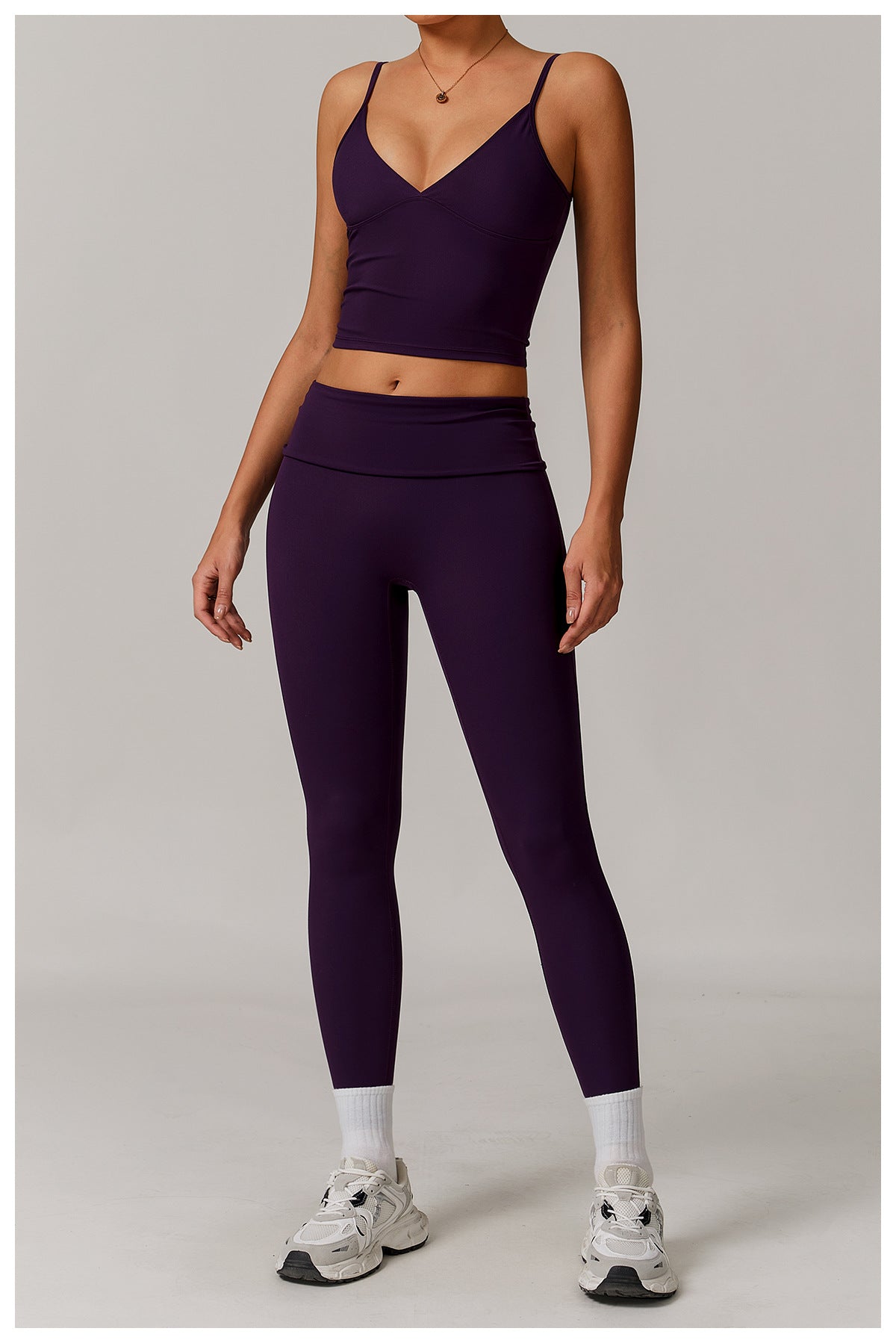 Sustainable Recycled Turn Waist Folding Head Tight High Waist Yoga Pants Hip Lifting Outdoor Casual Sports Pants - ALTARIA