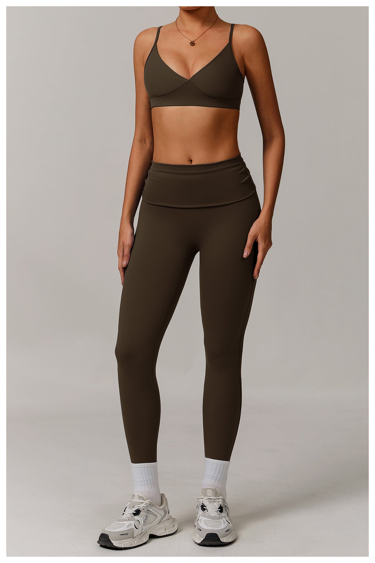 Sustainable Recycled Turn Waist Folding Head Tight High Waist Yoga Pants Hip Lifting Outdoor Casual Sports Pants - ALTARIA