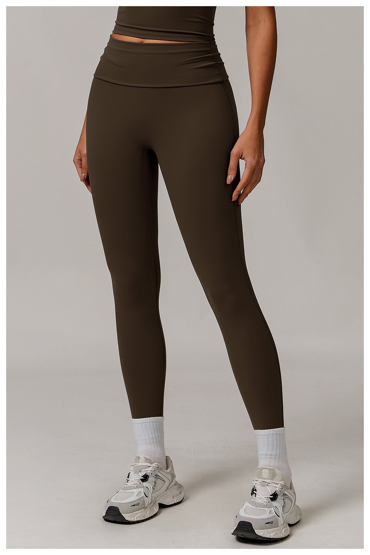 Sustainable Recycled Turn Waist Folding Head Tight High Waist Yoga Pants Hip Lifting Outdoor Casual Sports Pants - ALTARIA