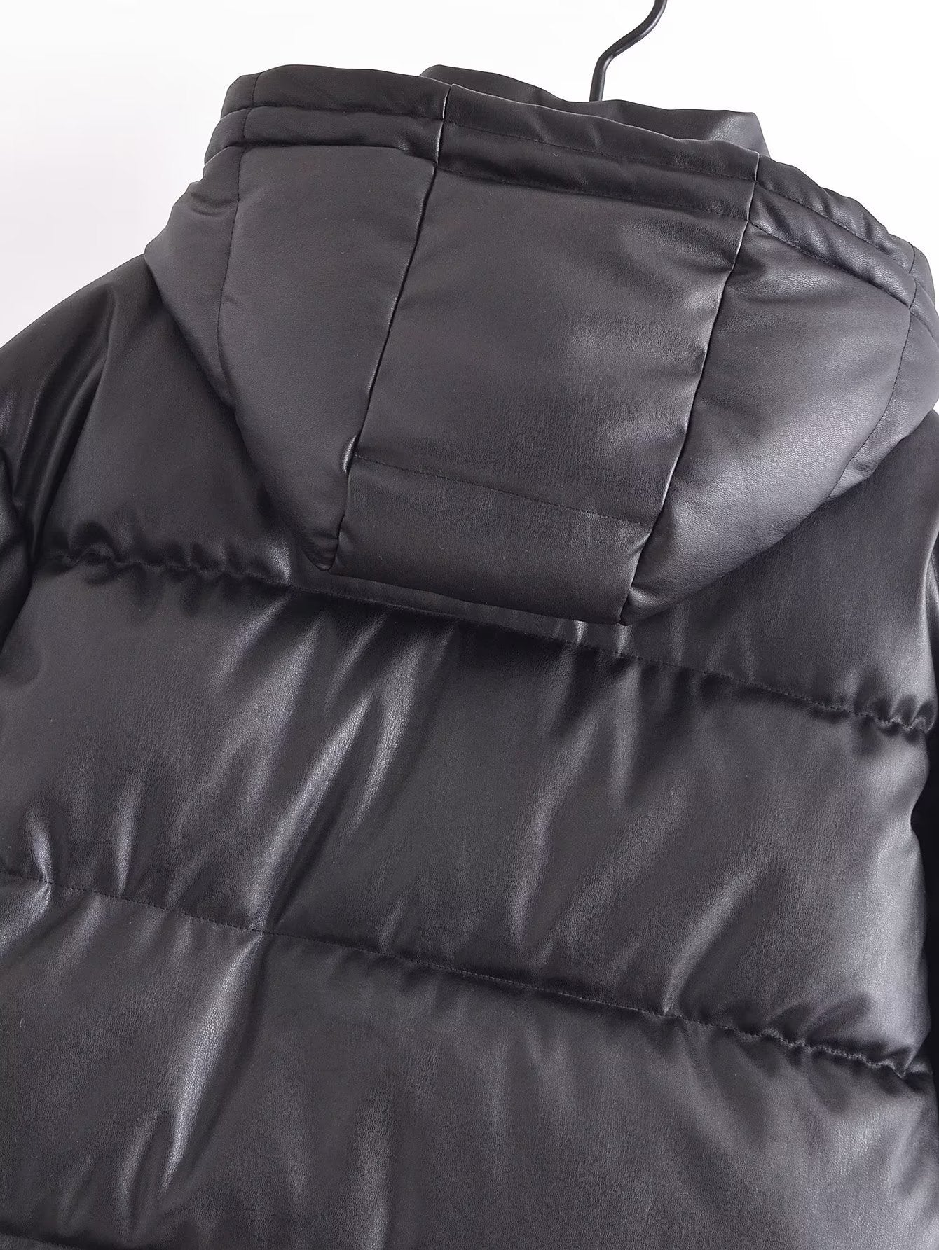 Autumn Women Clothing Faux Leather Faux Leather Loose Casual Cotton Coat - ALTARIA