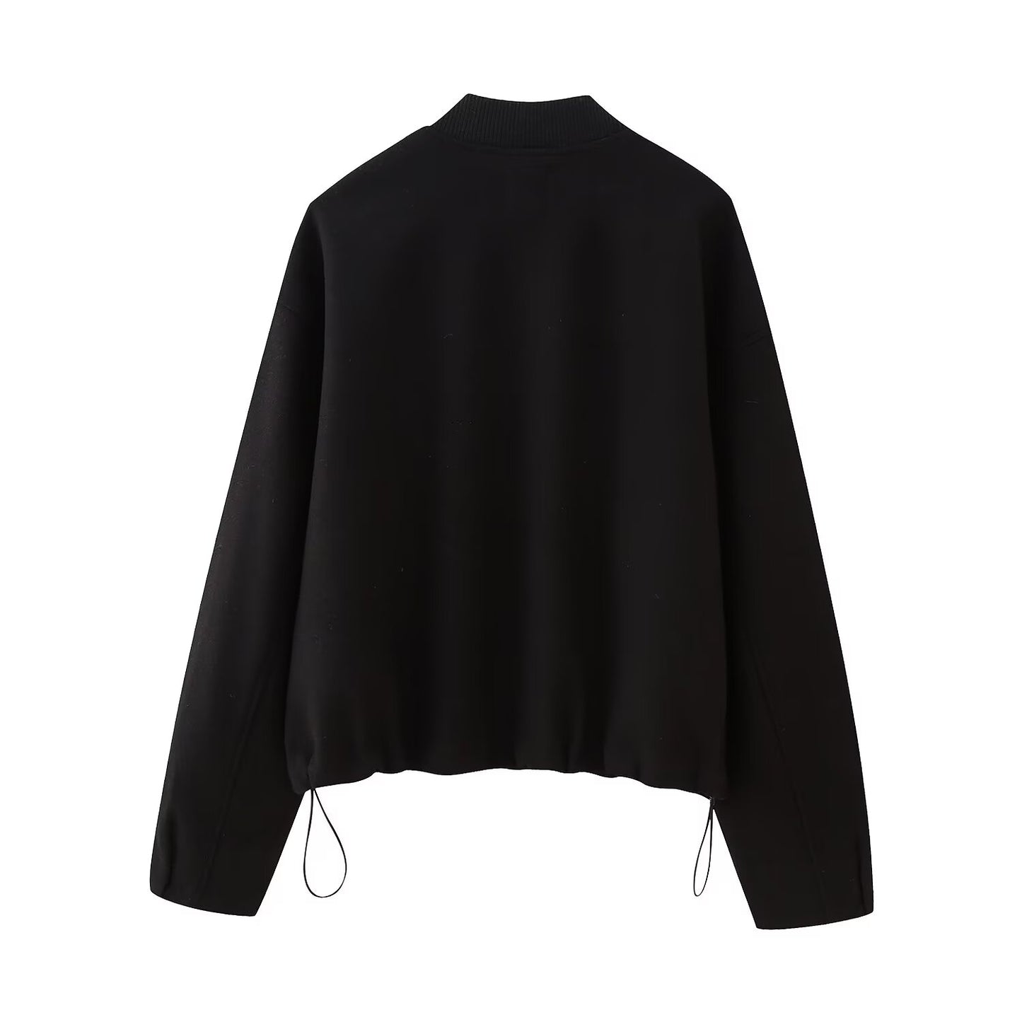Fall Women Clothing Casual Card Ornament Soft Bomber Jacket - ALTARIA