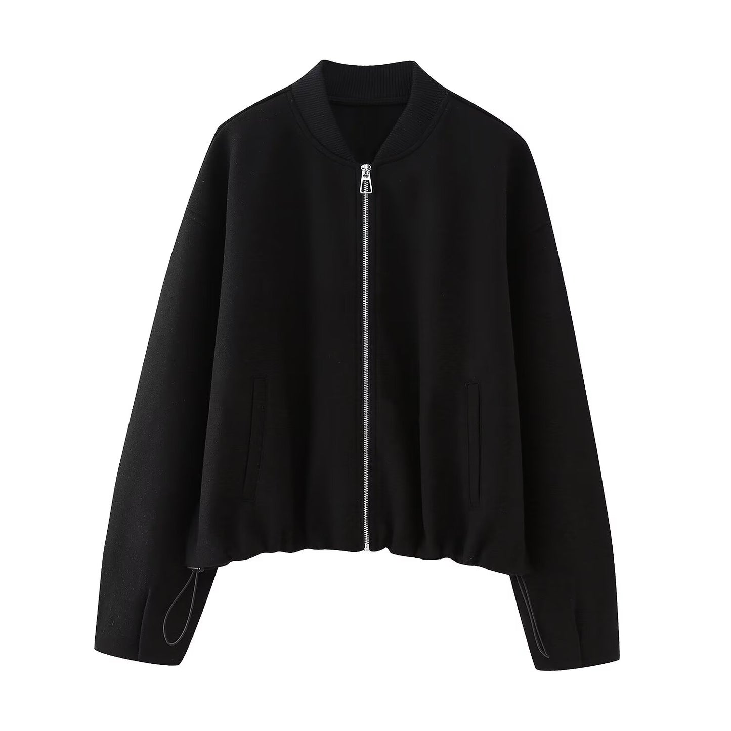 Fall Women Clothing Casual Card Ornament Soft Bomber Jacket - ALTARIA