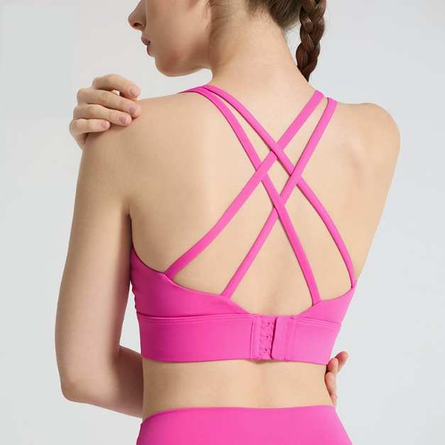 Sexy Cross Backless Traceless Breasted Sports Bra Women Fitness Shockproof Push up Yoga Sports Underwear Women - ALTARIA