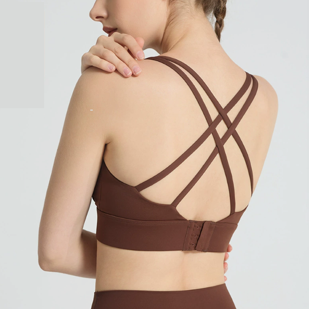 Sexy Cross Backless Traceless Breasted Sports Bra Women Fitness Shockproof Push up Yoga Sports Underwear Women - ALTARIA
