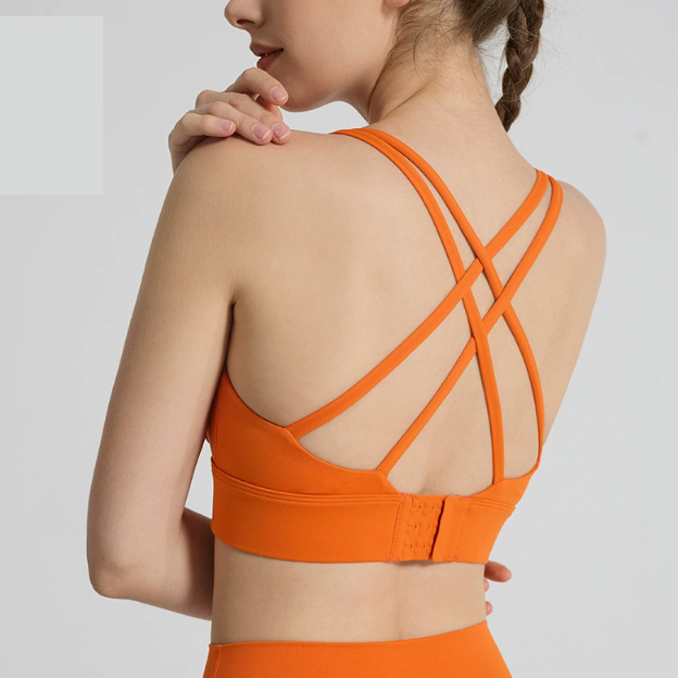 Sexy Cross Backless Traceless Breasted Sports Bra Women Fitness Shockproof Push up Yoga Sports Underwear Women - ALTARIA