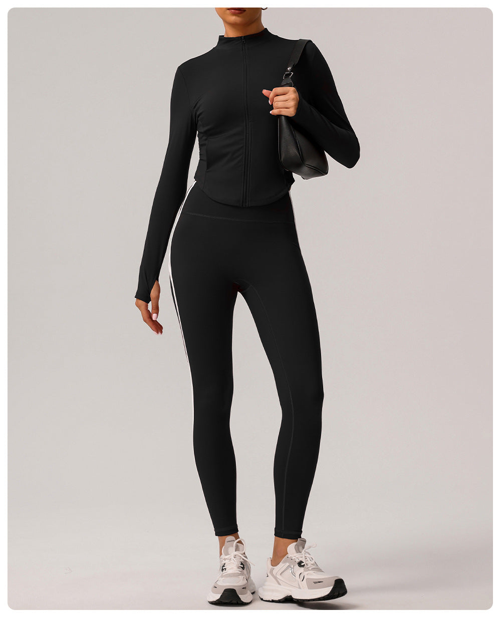 Small Stand Collar Yoga Clothes Women Slim Jacket Windproof Zipper Top Pocket Sports Running Tight Jacket - ALTARIA