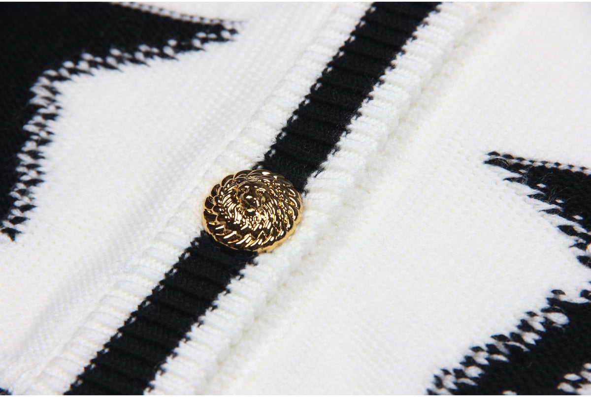 Spring Autumn High Quality Knitwear Long Sleeve round Neck Cardigan Top Woolen Coat - ALTARIA