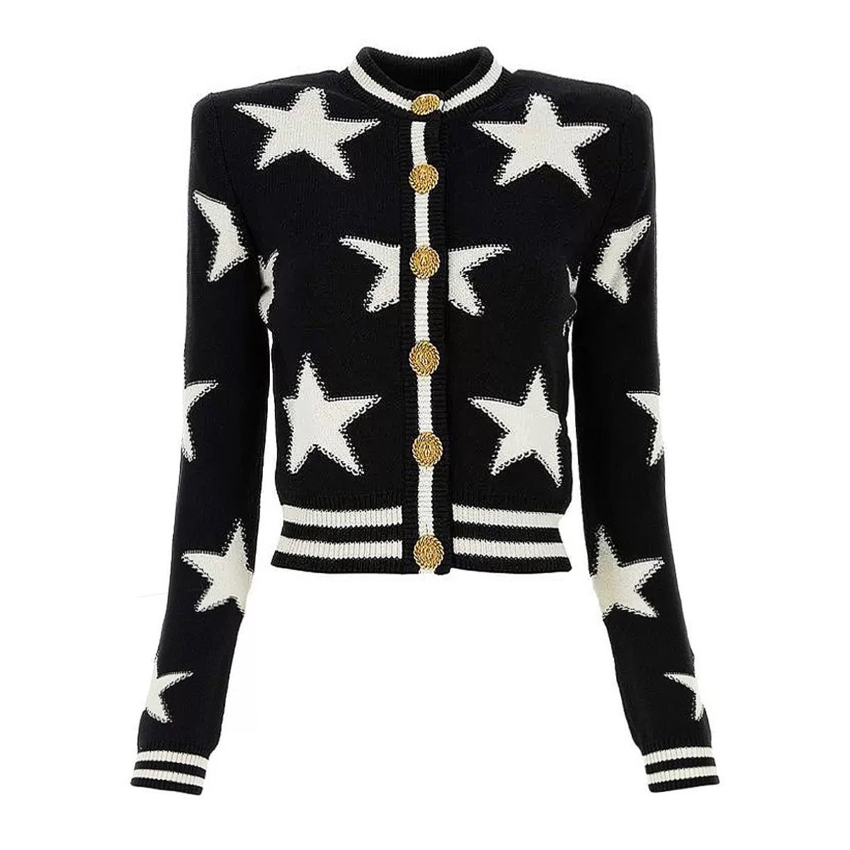 Spring Autumn High Quality Knitwear Long Sleeve round Neck Cardigan Top Woolen Coat - ALTARIA