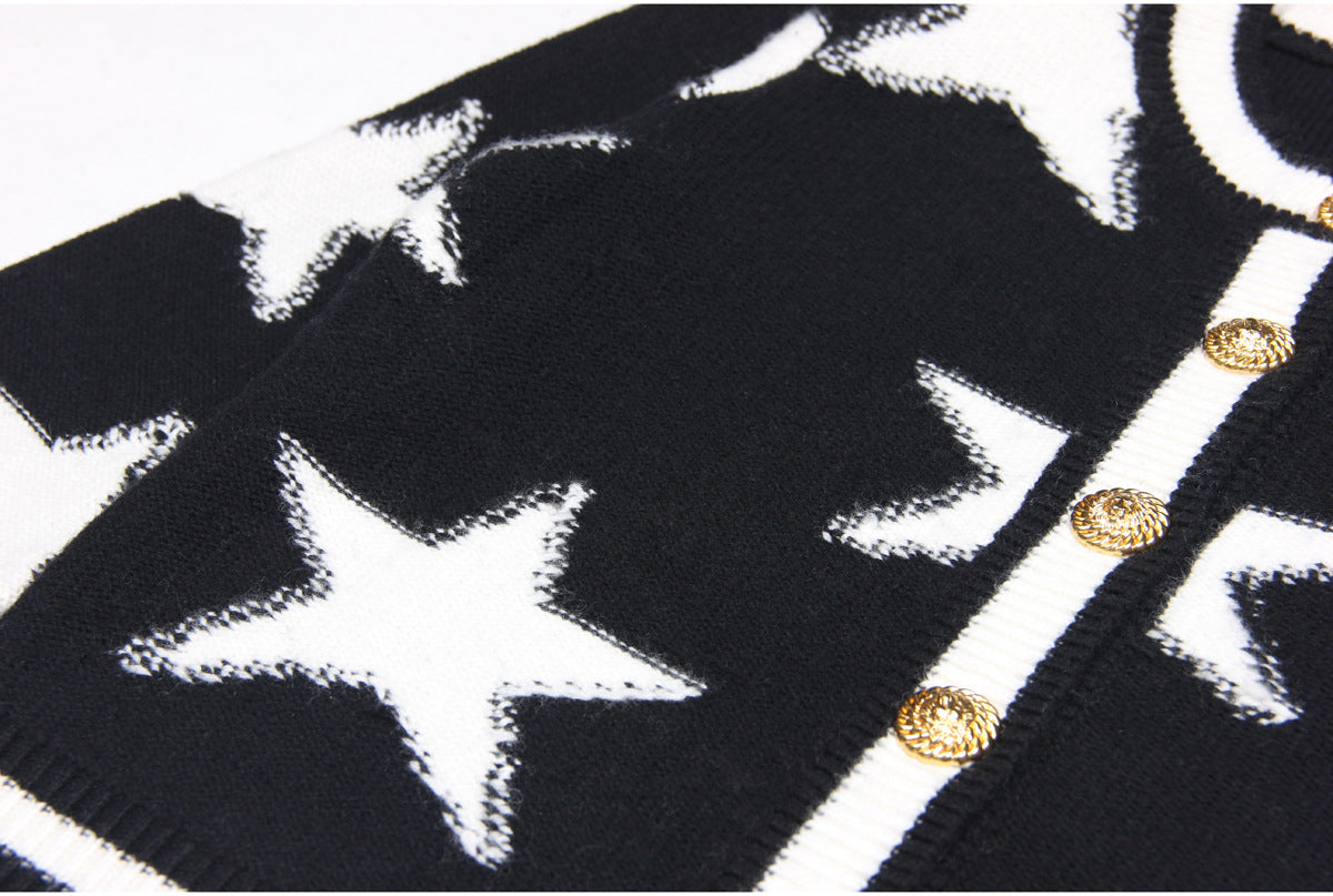 Spring Autumn High Quality Knitwear Long Sleeve round Neck Cardigan Top Woolen Coat - ALTARIA
