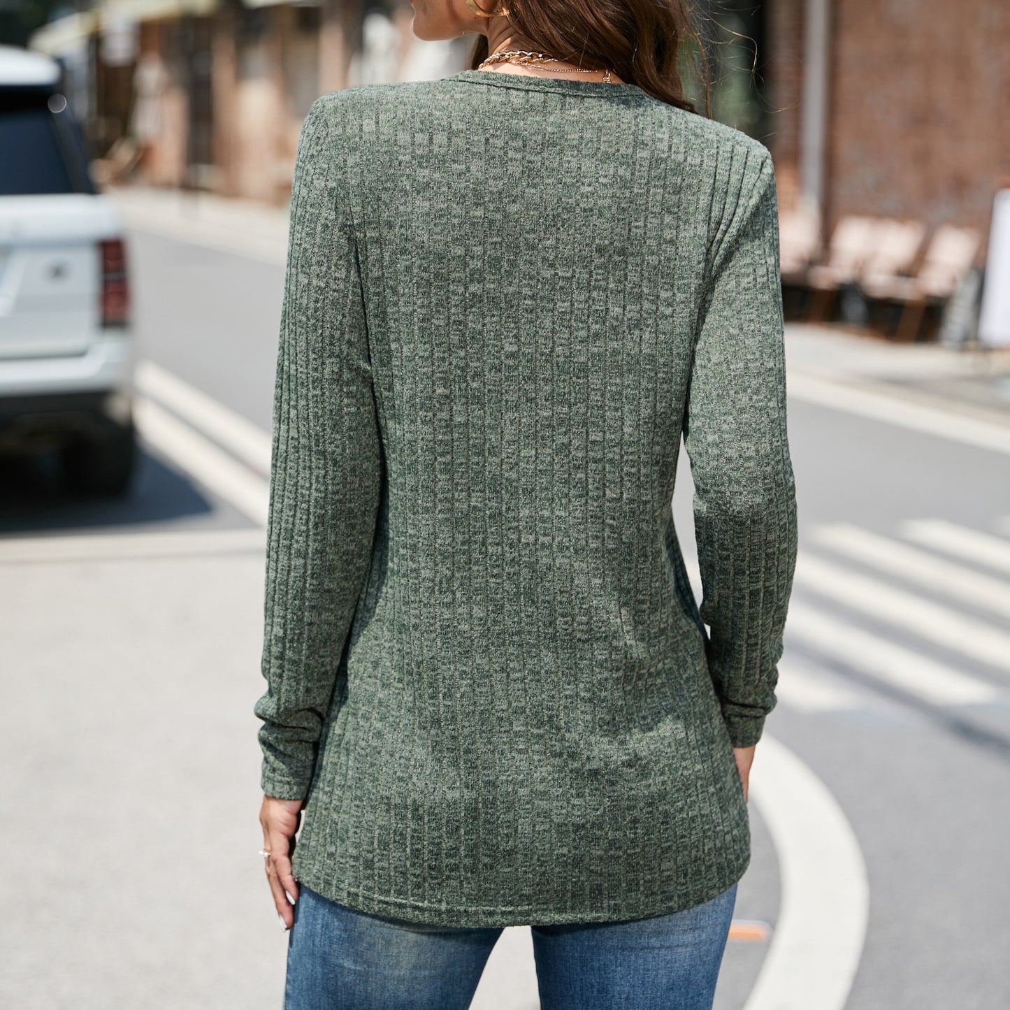 Autumn Winter Sweater Women Niche Crew Neck Split Women Clothes Top Women - ALTARIA