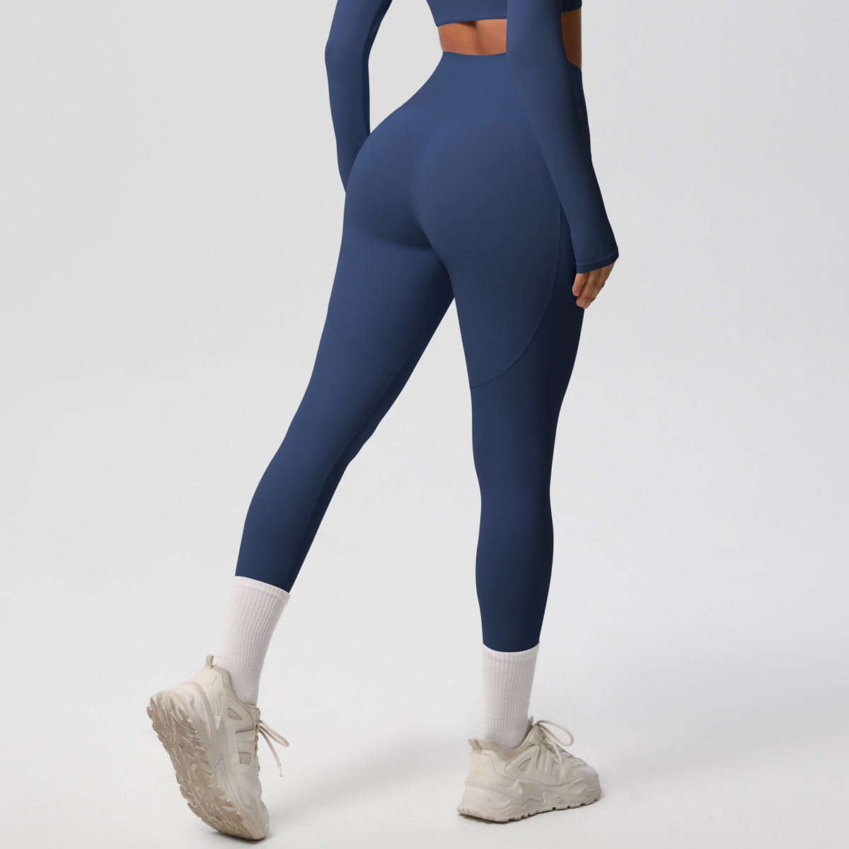 Solid Color Double Sided Sanding Tight High Waist High Elastic Breathability Yoga Pants Sports Running Fitness Yoga Wear - ALTARIA