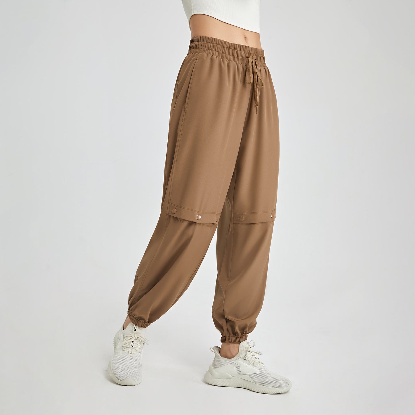 Drawstring High Top Sports Trousers Women Loose Tappered Casual Harem Pants Running Quick Drying Dance Gym Yoga Pants - ALTARIA