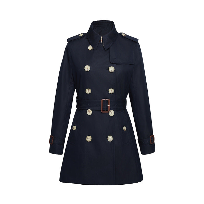 Spring Autumn Mid Length Waterproof Anti Wrinkle Trench Coat Women - ALTARIA