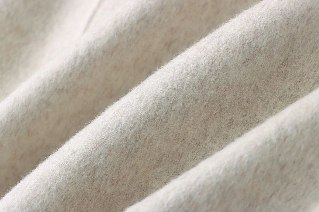 French Light Mid Ancient Design Cape Hooded Double Faced Woolen Goods Wool Overcoat Small Coat - ALTARIA