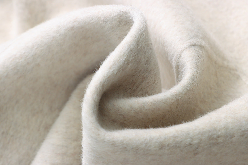 French Light Mid Ancient Design Cape Hooded Double Faced Woolen Goods Wool Overcoat Small Coat - ALTARIA