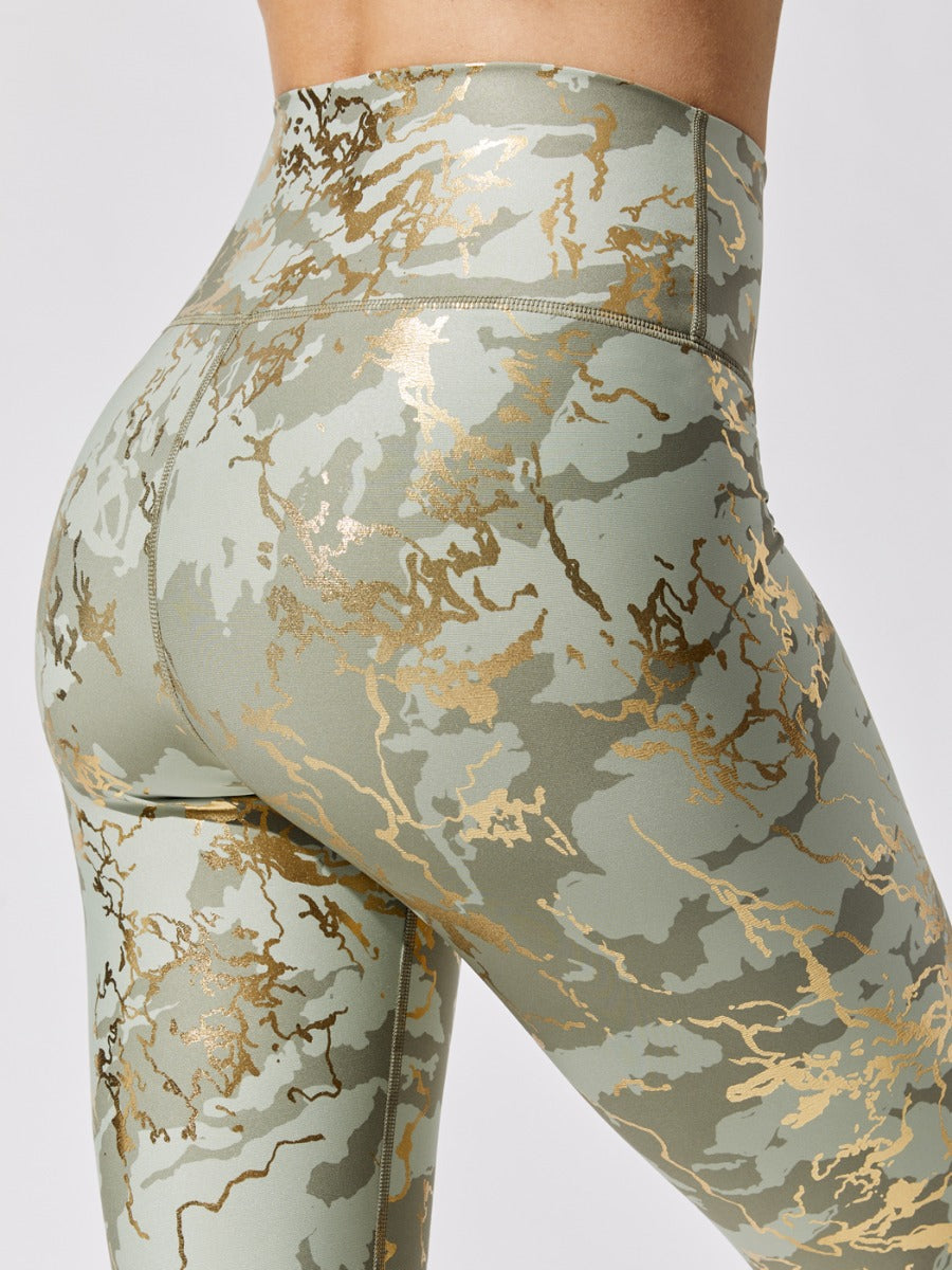 Summer Bronzing Snake Pattern Breathable Stretch Tight Sports Fitness Yoga Women - ALTARIA
